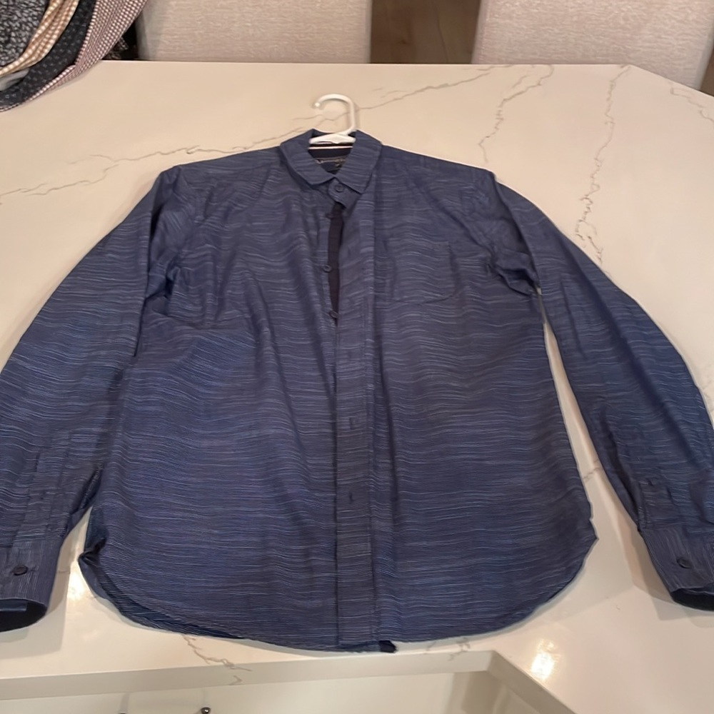 American rag small blue casual button down.